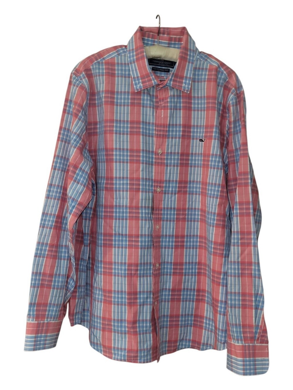 Vineyard Vines Plaid Slim Fit Whale Shirt Button Down L